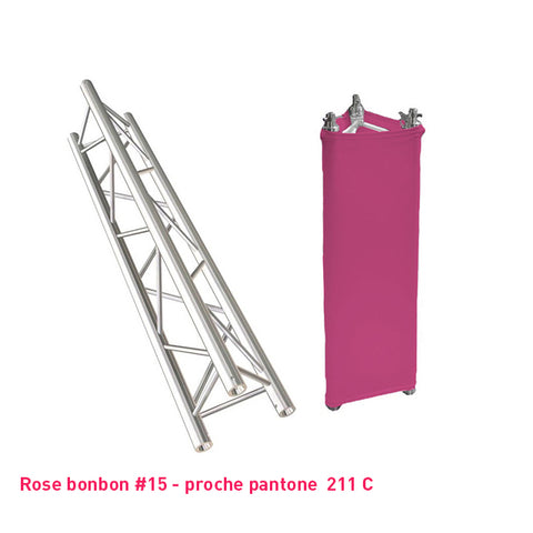 Habillage truss rose bonbon triangle