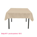 Nappe Carrée beige pour mariage et événements