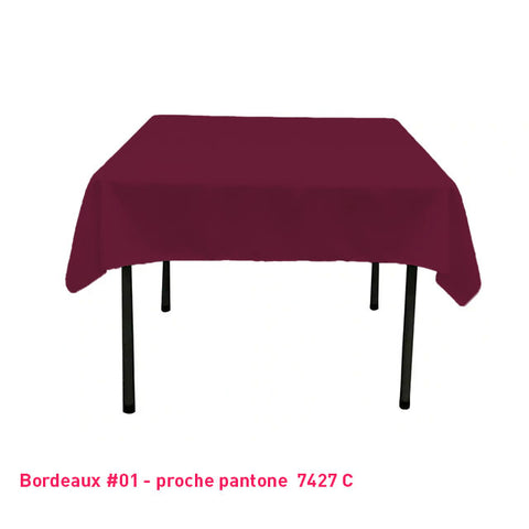 Nappe Carrée bordeaux pour mariage et événements
