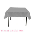 Nappe Carrée gris argent pour mariage et événements