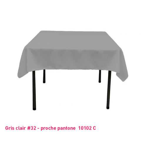 Nappe Carrée gris argent pour mariage et événements