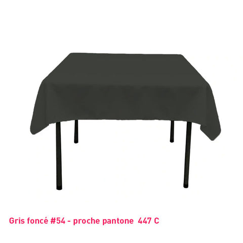 Nappe carrée gris très foncé pour mariage et événements