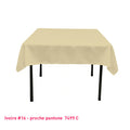 Nappe Carrée ivoire pour mariage et événements