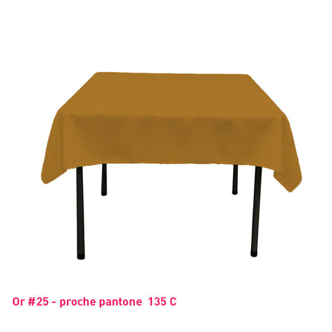 Nappe Carrée jaune or pour mariage et événements