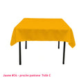 Nappe Carrée jaune vif pour mariage et événements