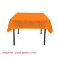 Nappe Carrée orange pour mariage et événements