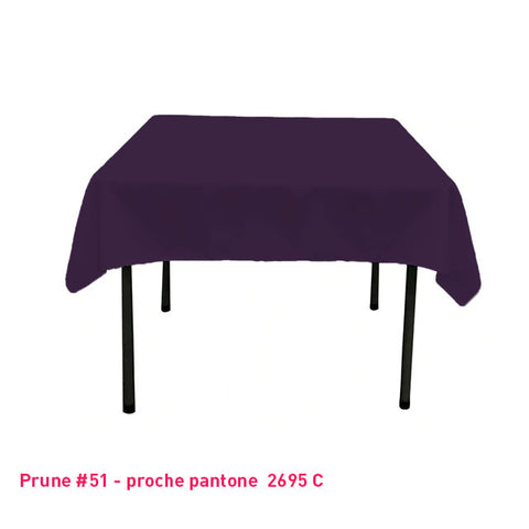 Nappe Carrée prune pour mariage et événements