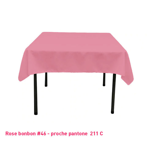 Nappe Carrée rose bonbon pour mariage et événements