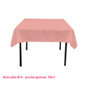 Nappe Carrée rose pâle pour mariage et événements