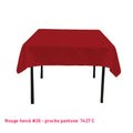 Nappe Carrée rouge foncé pour mariage et événements