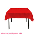 Nappe Carrée rouge vif pour mariage et événements