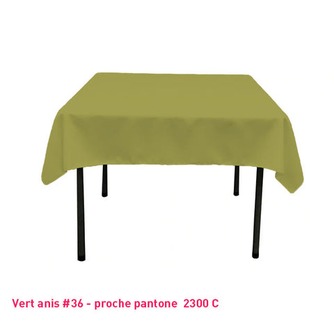 Nappe Carrée vert anis pour mariage et événements