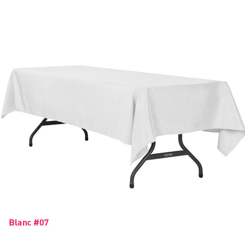 Nappe rectangle blanche pour mariage et réception