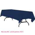 Nappe rectangle bleu navy pour mariage et réception