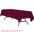 Nappe rectangle bordeaux pour mariage et réception