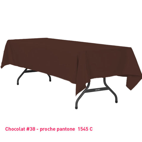 Nappe rectangle chocolat  pour mariage et réception
