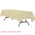 Nappe rectangle ivoire pour mariage et réception