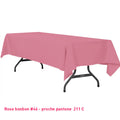 Nappe rectangle rose bonbon pour mariage et réception