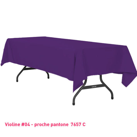 Nappe rectangle violine pour mariage et réception