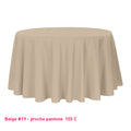 Nappe pour table ronde beige