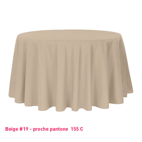 Nappe pour table ronde beige