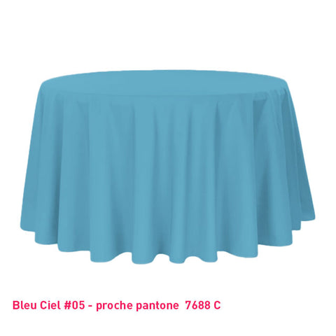 Nappe pour table ronde bleu ciel