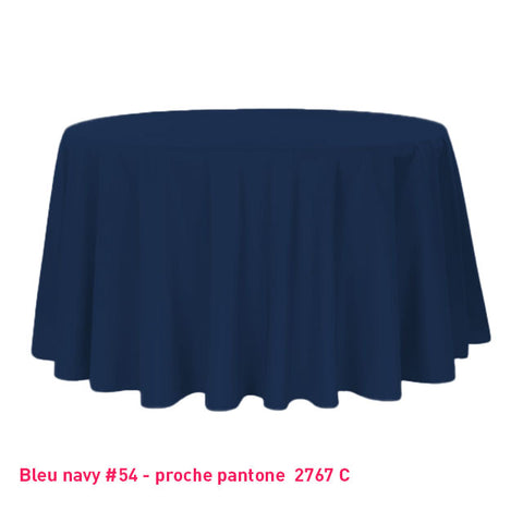 Nappe pour table ronde bleu navy