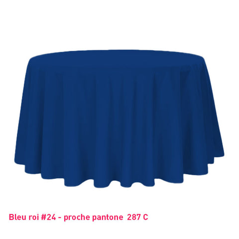 Nappe pour table ronde bleu roi
