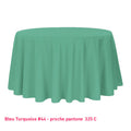 Nappe pour table ronde bleu turquoise