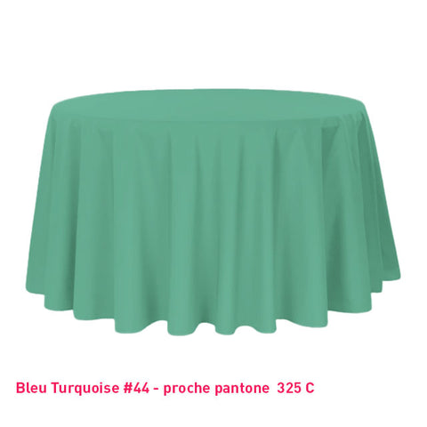 Nappe pour table ronde bleu turquoise