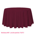 Nappe pour table ronde bordeaux