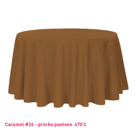 Nappe pour table ronde caramel