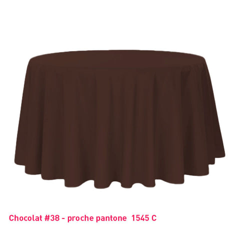Nappe pour table ronde chocolat