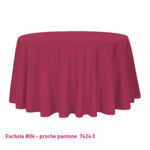 Nappe pour table ronde fuchsia