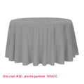 Nappe pour table ronde gris argent