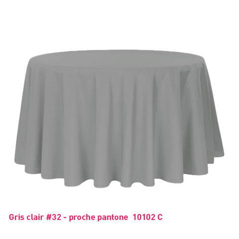 Nappe pour table ronde gris argent