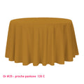 Nappe pour table ronde jaune or