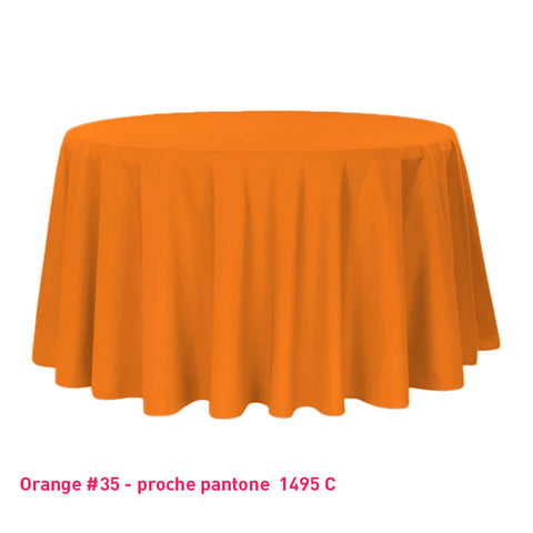 Nappe pour table ronde orange