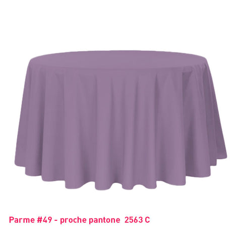 Nappe pour table ronde parme