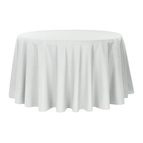 Nappe pour table ronde blanche