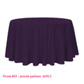 Nappe pour table ronde prune