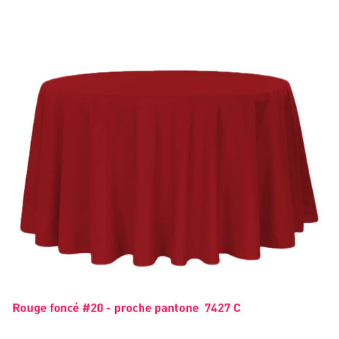 Nappe pour table ronde rouge foncé