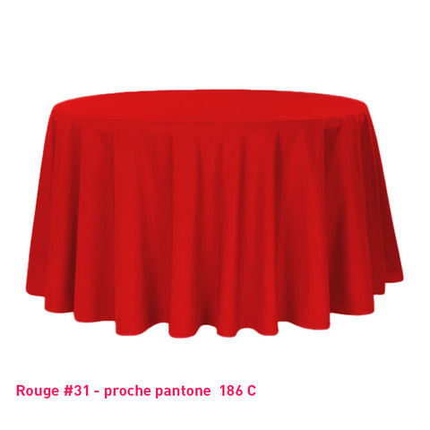 Nappe pour table ronde rouge vif