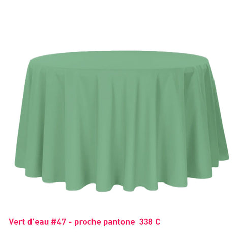 Nappe pour table ronde vert d'eau