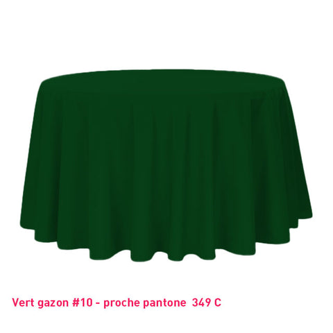 Nappe pour table ronde vert gazon
