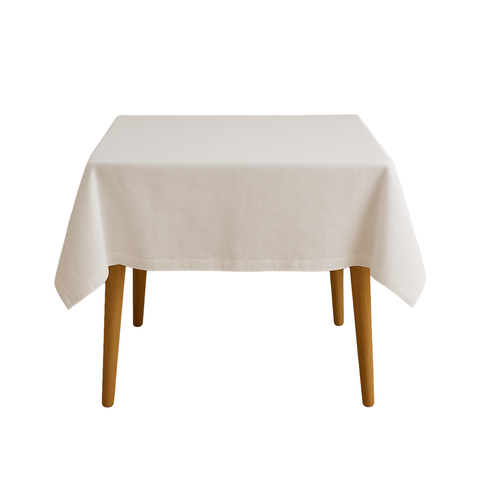 Nappe carrée blanche en coton pour mariage et réception