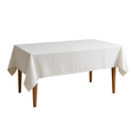 Nappe rectangulaire blanche en coton pour mariages et réceptions