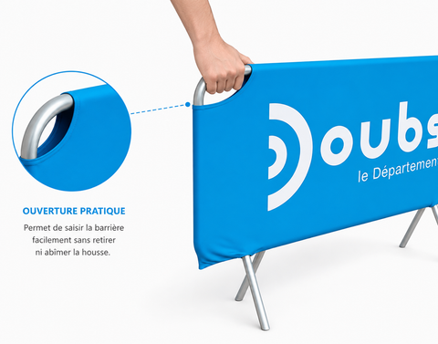 Crowd-Control Barrier Cover
