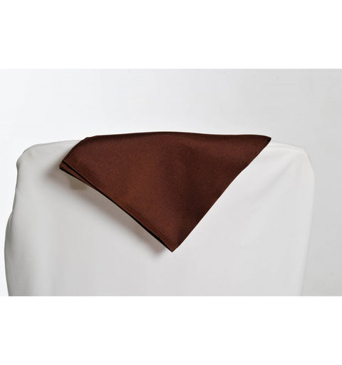 Serviette de table marron chocolat pour mariage et réceptions