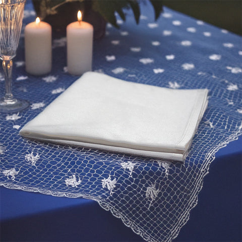 Serviette blanche en coton pour mariage et réceptions